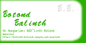 botond balinth business card